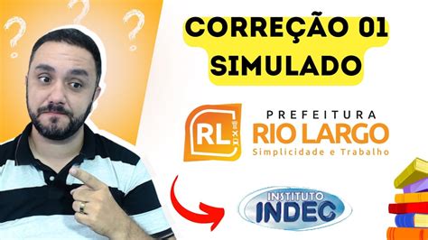 Concurso Rio Largo Corre O Simulado Indec Youtube