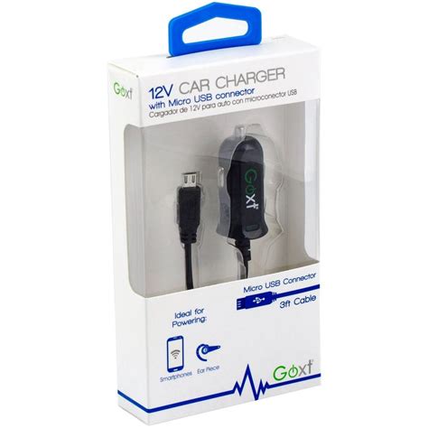 12-Volt Car Charger with Micro USB Connector in Black-23675 - The Home ...