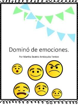 Dominó de emociones Español Emotions domino by Martha Fenton TPT