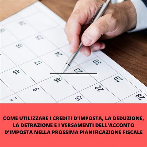 Come Utilizzare Il Credito Dimposta Le Spese Deducibili Le Spese