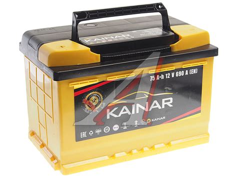 Аккумулятор KAINAR 75А/ч - 6СТ75(1) - купить в Авто-Альянс, низкая цена ...