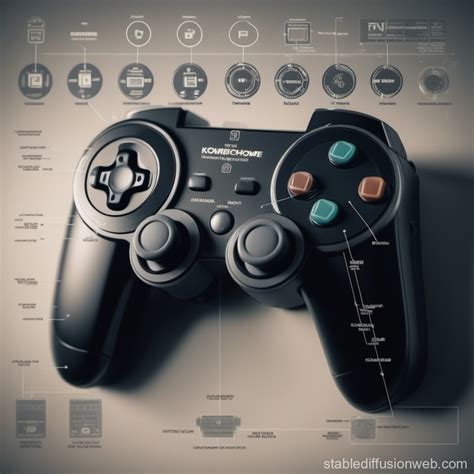 Exploded View Diagram Of A Gamepad Prompts Stable Diffusion Online