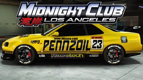 PENNZOIL Nismo GT R Midnight Club Los Angeles 4k Gameplay YouTube