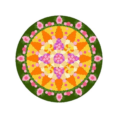 Free Vector | Hand drawn onam floral decoration