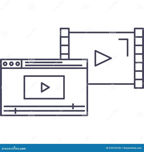 Video App Icon Vector Media Player Interface Stock Vector