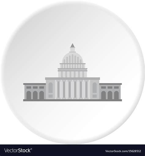 White house icon circle Royalty Free Vector Image