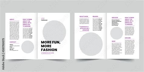 Fashion Shop Bifold Brochure Template A Clean Modern And High