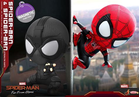 Hot Toys Spider Man Far From Home Cosbaby Bobble Heads Figures