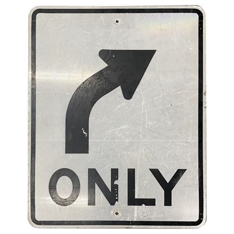 “right Turn Only” Sign Air Designs