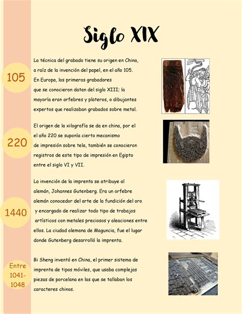 Siglo XIX Línea del tiempo Siglo XIX La técnica del grabado tiene su