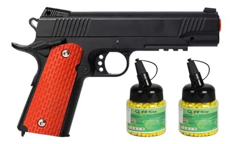 Pistola Airsoft Spring 1911 V13 Metal 6mm 2000 Bbs 0 12g