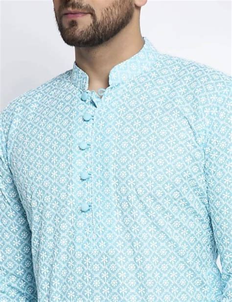 Mens Indian Chicken Curry Sky Blue Kurta Cotton Kurta Kurta Etsy Canada