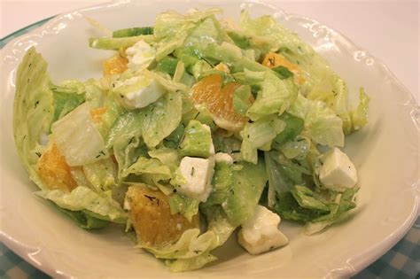 Salade Iceberg Concombre Oranges Et Feta Mesdelices Fr