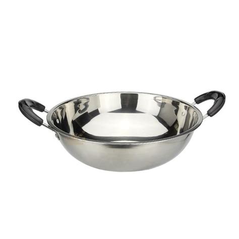 Jual Kuali Stainless Tebal Wok Masak GH Wajan TEBAL Kuali Goreng 32 40