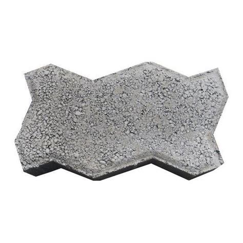 Gray Zig Zag Concrete Paver Block For Flooring Thickness Mm At Rs