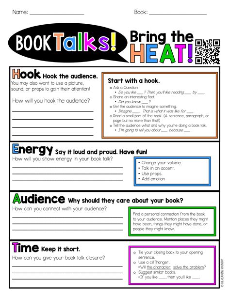 Free Book Talks Template The Reading Roundup