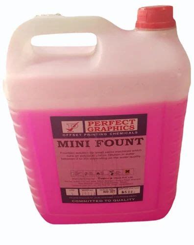 5L Perfect Graphics Mini Fount Offset Printing Chemicals Liquid At Rs