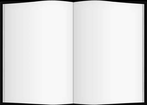 Blank Open Book Template PNG Image