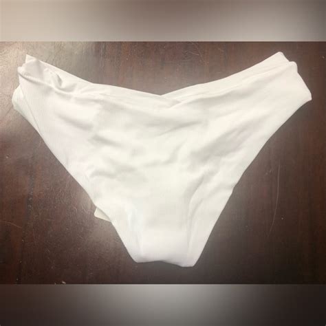 L Space Swim Nwt Lspace White Ribbed Pratt Bikini Bottom Classic Poshmark