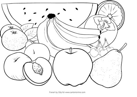 Frutas Para Colorir