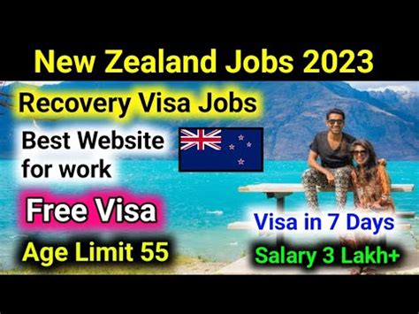 New Zealand Recovery Visa Jobs New Zealand Free Work Visa