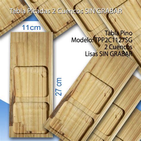 10 Tablas Para Picadas DOS Cuencos Lisas SIN GRABADO PrintUP