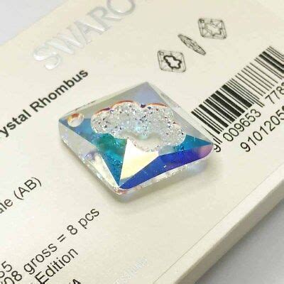 1 X CRYSTAL AB 001 AB Swarovski 6926 Growing Rhombus 36mm Jewelry