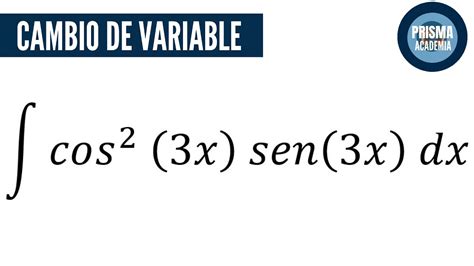 INTEGRAL POR CAMBIO DE VARIABLE SENO Y COSENO YouTube