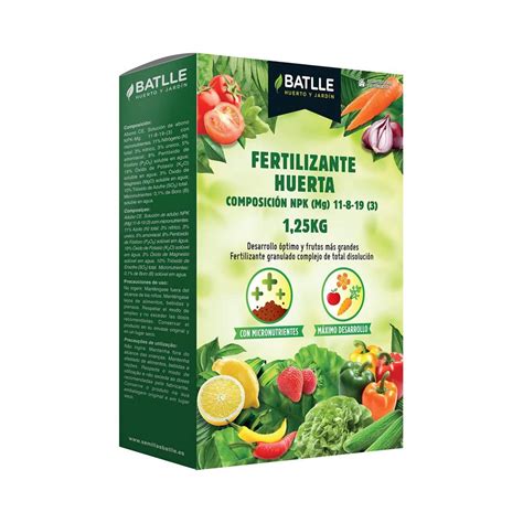 Fertilizante Huerta Batlle 1250 G Solución Jardín Correos Market Correos Market