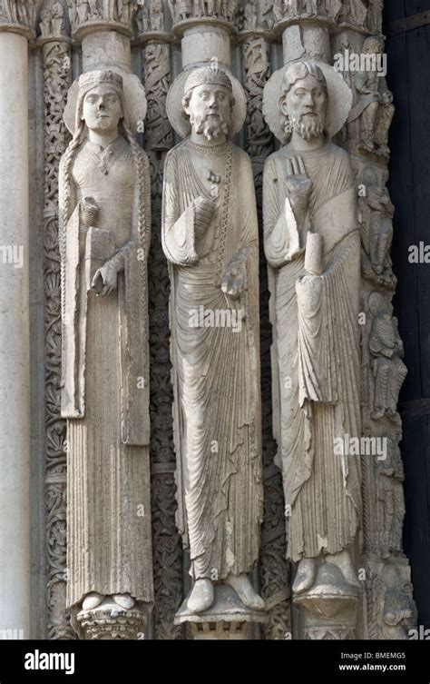 SCULPTURES CHARTRES CATHEDRAL CHARTRES, FRANCE Stock Photo - Alamy