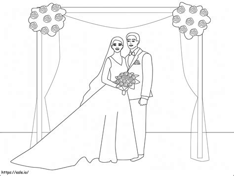 Bride And Groom 1 coloring page