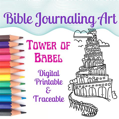 Bible Journaling Tower Of Babel Digital Printable Etsy