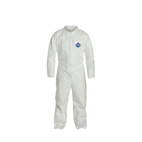 DuPont TY120S Disposable Tyvek White Coverall Suit With Elastic Wrists ...