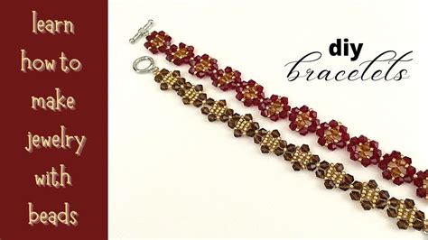 Bracelets Tutorial Diy Jewelry With Bicones Beads And Seed Beads Very Easy Beading Patterns