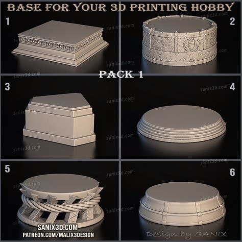 Bases Pack 1 STL Files