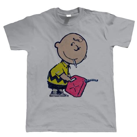 Banksy Charlie Brown Smoking With Gas T Shirt Urban Art Hip Hop