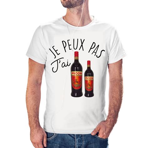 T Shirt J Peux Pas J Ai Picon Bi Re Cadeau Homme Taille S