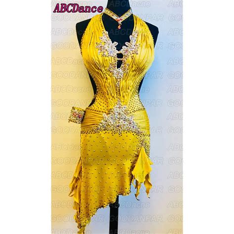 Buy Latin Dance Dress Women Yellow Dance Latin Dress