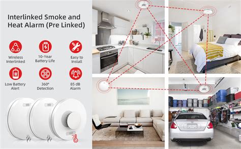 Wireless Interlinked Smoke And Heat Alarm Scotland Bundle With Year