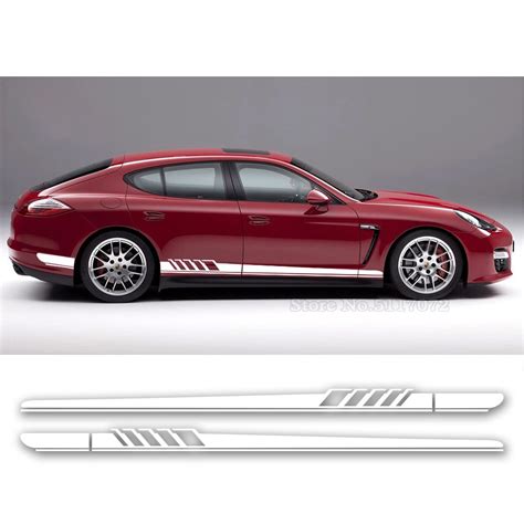 Buy Car Side Skirt Stripe Decal Decals For Porsche Cayenne 958 955 957