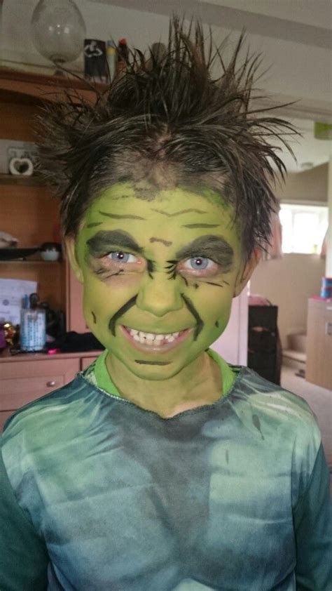 Hulk face paint Hulk Face Painting, Face Painting For Boys, Face ...