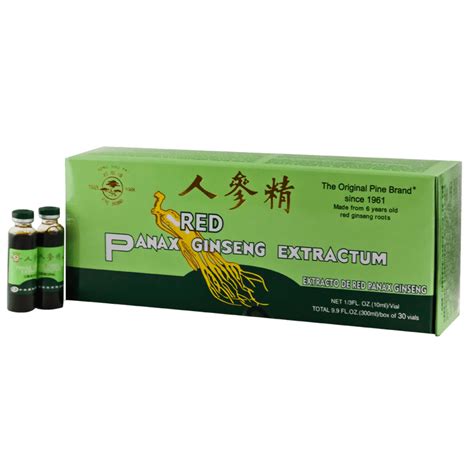 Pine Brand Red Panax Ginseng Extract With Alcohol 30x10cc Prince Of Peace Ent Inc