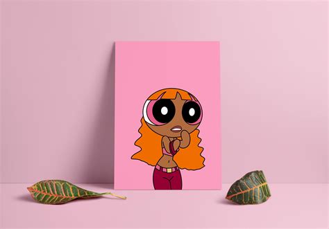 Powerpuff Girls Inspired Blossom Poster Instant Download Wall Art ...