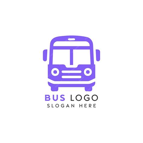 Premium Vector Purple Simplistic Bus Logo Design For Transportation