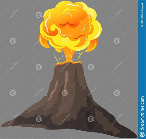 Volcanic Stages Active Dormant And Extinct Vector Illustration