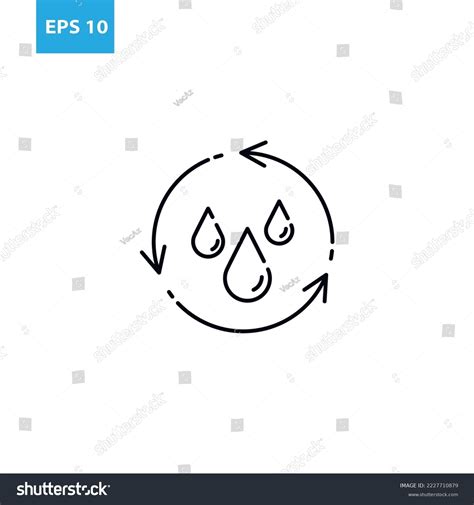 Water Recycle Outline Icon Vector Stock Vector (Royalty Free) 2227710879 | Shutterstock