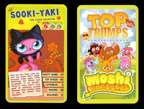 1 X Info Card Moshi Monsters Sooki Yaki S55 Ebay