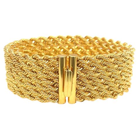 Seven Row Rope Bracelet 18k Yellow Gold For Sale At 1stdibs