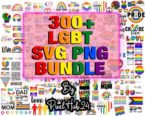LGBTQ BIG Bundle LGBTQ Svg Bundle Gay Ally Heather Roberts Art Bundle Lgbtq Designs Cut