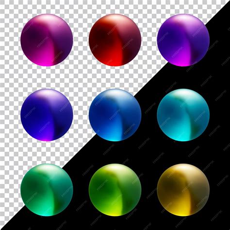 premium psd set   shape sphere ball   render